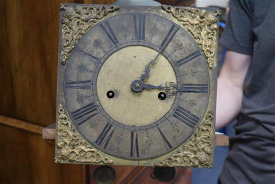 A Chinoiserie longcase clock W.46cm